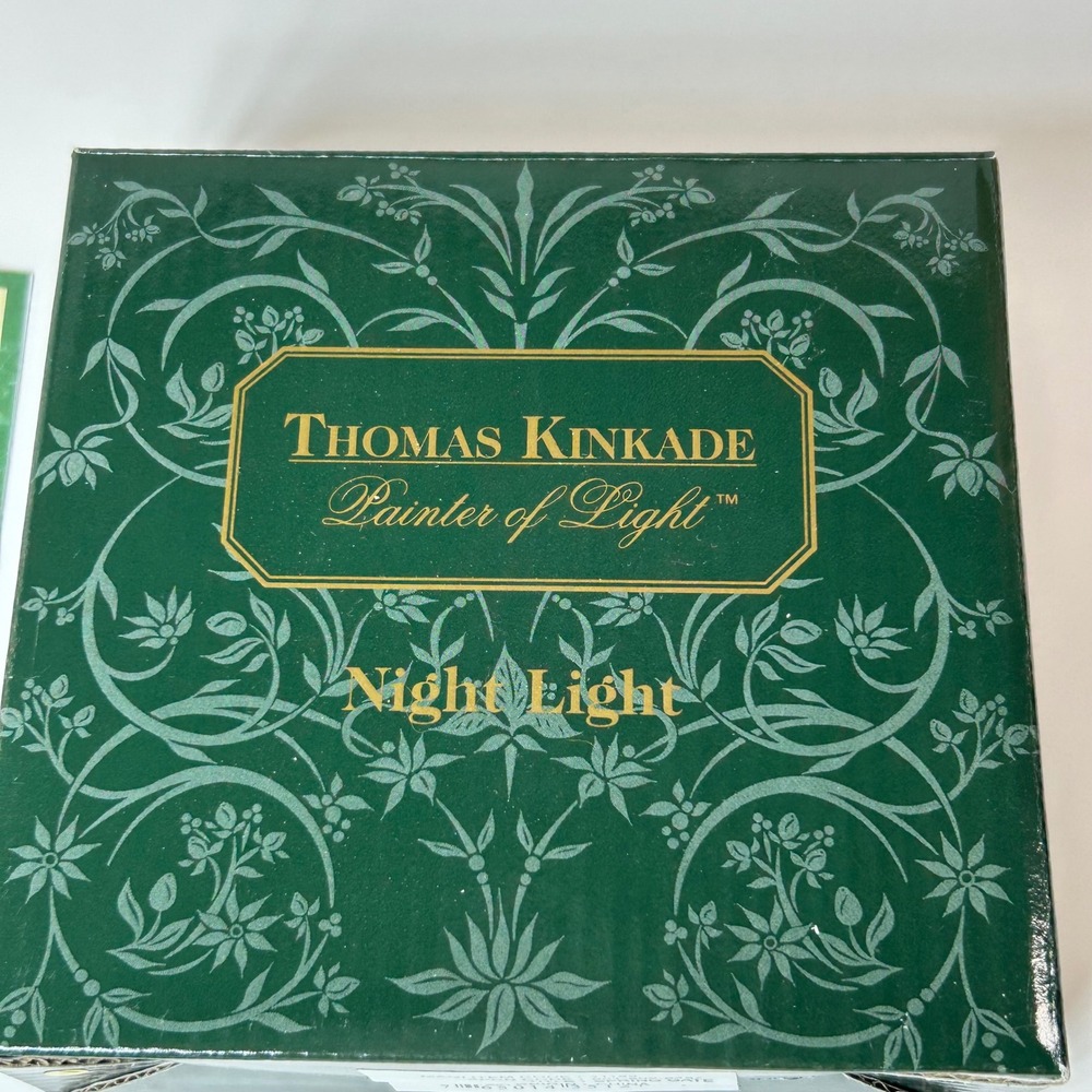 Thomas Kinkade Spring Gate Night Light Ornate Gold Frame Hearth Home 1998 - Picture 5 of 10